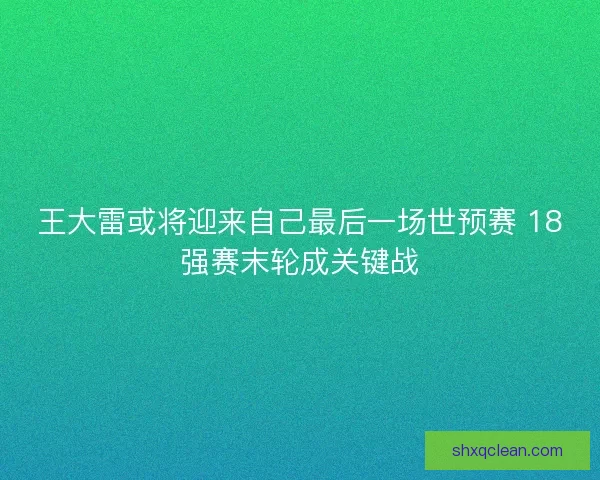 王大雷或将迎来自己最后一场世预赛 18强赛末轮成关键战 王大雷或将迎来自己最后一场世预赛 18强赛末轮成关键战