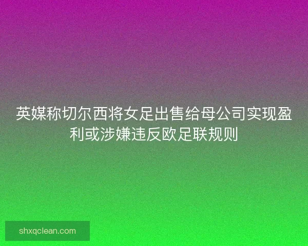 英媒称切尔西将女足出售给母公司实现盈利或涉嫌违反欧足联规则
